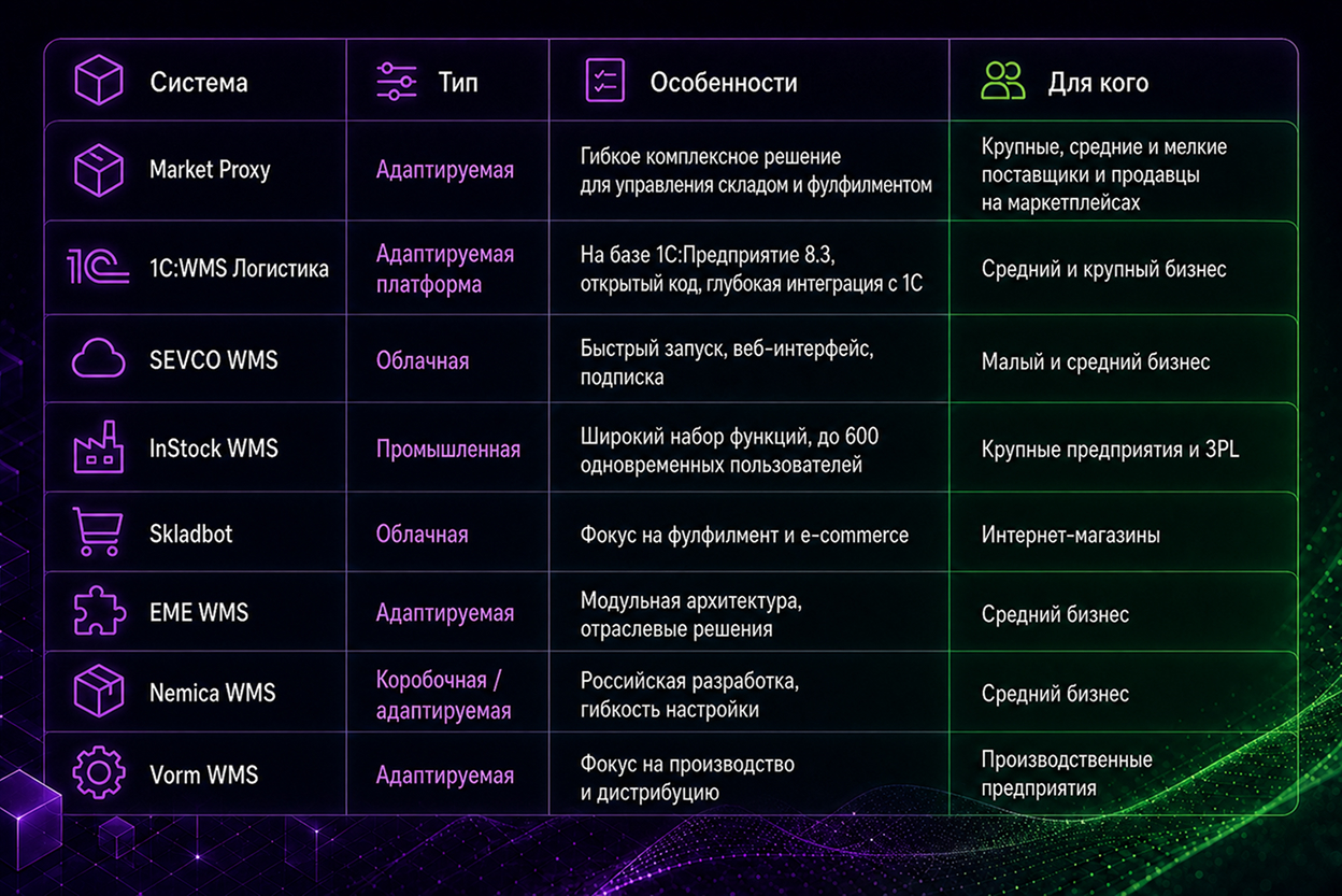 Обзор WMS-систем